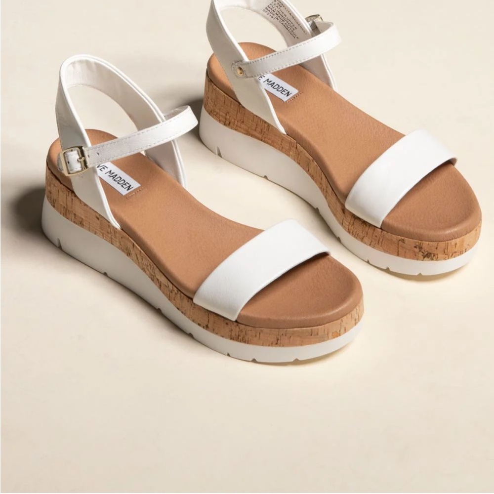 Steve Madden NEW Roselita  Leather Platform Sandals Size 10